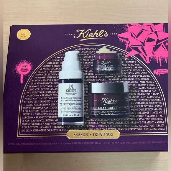 KIEHL’S youthful holiday classics 3 fullsize products set (serum/cream/eye) 2025